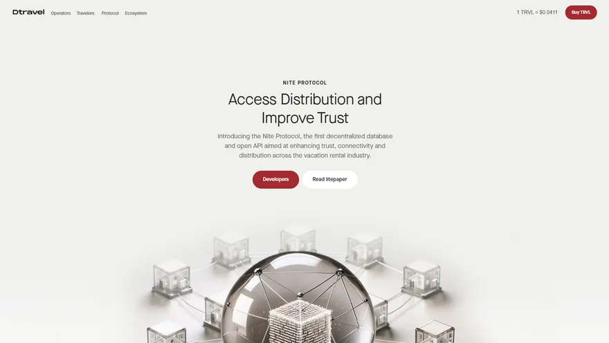 Dtravel Nite Protocol landing page