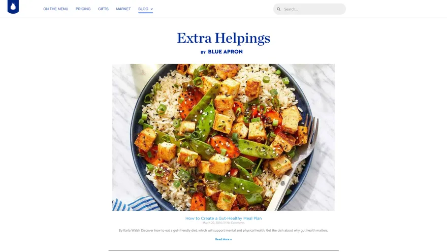 Blue Apron subscription flow page